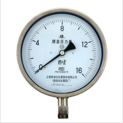 不锈钢膜盒压力表的工作原理