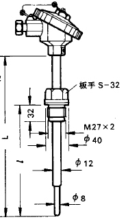 WZP-2312A引进型固定螺纹装配式热电阻